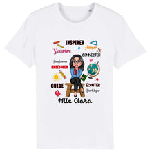 Charger l&#39;image dans la galerie, Enseignante Sac fourre-tout personnalisée, Tote bag Cadeaux pour la fête des enseignants, Enseigner Aimer Inspirer Connecter
