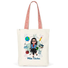 Charger l&#39;image dans la galerie, Enseignante Sac fourre-tout personnalisée, Tote bag Cadeaux pour la fête des enseignants, Les choses de l&#39;enseignant
