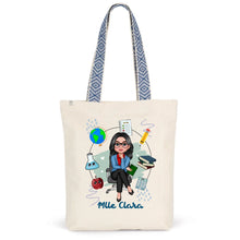 Charger l&#39;image dans la galerie, Enseignante Sac fourre-tout personnalisée, Tote bag Cadeaux pour la fête des enseignants, Les choses de l&#39;enseignant
