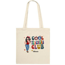 Charger l&#39;image dans la galerie, Enseignante Sac fourre-tout personnalisée, Tote bag Cadeaux pour la fête des enseignants, Club des profs cool
