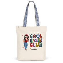 Charger l&#39;image dans la galerie, Enseignante Sac fourre-tout personnalisée, Tote bag Cadeaux pour la fête des enseignants, Club des profs cool
