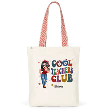 Charger l&#39;image dans la galerie, Enseignante Sac fourre-tout personnalisée, Tote bag Cadeaux pour la fête des enseignants, Club des profs cool
