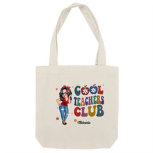 Charger l&#39;image dans la galerie, Enseignante Sac fourre-tout personnalisée, Tote bag Cadeaux pour la fête des enseignants, Club des profs cool
