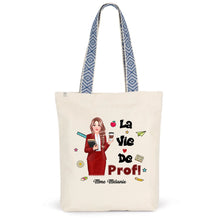 Charger l&#39;image dans la galerie, Enseignante Sac fourre-tout personnalisée, Tote bag Cadeaux pour la fête des enseignants, La vie de prof
