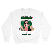 Charger l&#39;image dans la galerie, Professeure Sweat-shirt personnalisée, Cadeaux pour la fête des enseignants, Un peu occupée à être professeure et maman chat
