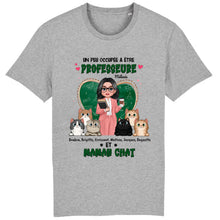 Charger l&#39;image dans la galerie, Professeure Sweat-shirt personnalisée, Cadeaux pour la fête des enseignants, Un peu occupée à être professeure et maman chat

