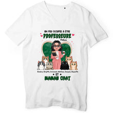 Charger l&#39;image dans la galerie, Professeure Sweat-shirt personnalisée, Cadeaux pour la fête des enseignants, Un peu occupée à être professeure et maman chat
