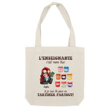Charger l&#39;image dans la galerie, Enseignante Sac fourre-tout personnalisée, Tote bag Cadeaux pour la fête des enseignants, L’enseignement c’est mon truc
