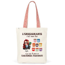 Charger l&#39;image dans la galerie, Enseignante Sac fourre-tout personnalisée, Tote bag Cadeaux pour la fête des enseignants, L’enseignement c’est mon truc

