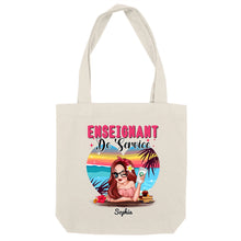 Charger l&#39;image dans la galerie, Enseignante Sac fourre-tout personnalisée, Tote bag Cadeaux pour la fête des enseignants, Enseignant de service
