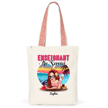 Charger l&#39;image dans la galerie, Enseignante Sac fourre-tout personnalisée, Tote bag Cadeaux pour la fête des enseignants, Enseignant de service
