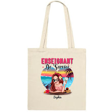 Charger l&#39;image dans la galerie, Enseignante Sac fourre-tout personnalisée, Tote bag Cadeaux pour la fête des enseignants, Enseignant de service
