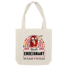 Charger l&#39;image dans la galerie, Sac fourre-tout personnalisée, Tote bag Cadeaux pour la fête des enseignants, Mode enseignant toute la journée, tous les jours
