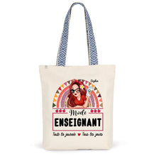 Charger l&#39;image dans la galerie, Sac fourre-tout personnalisée, Tote bag Cadeaux pour la fête des enseignants, Mode enseignant toute la journée, tous les jours
