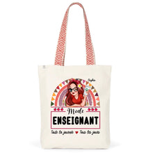 Charger l&#39;image dans la galerie, Sac fourre-tout personnalisée, Tote bag Cadeaux pour la fête des enseignants, Mode enseignant toute la journée, tous les jours
