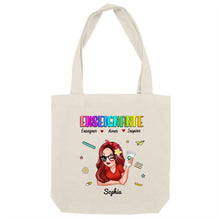 Charger l&#39;image dans la galerie, Enseignante Sac fourre-tout personnalisée, Tote bag Cadeaux pour la fête des enseignants, Enseigner Aimer Inspirer l&#39;été
