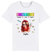 Charger l&#39;image dans la galerie, Enseignante Sac fourre-tout personnalisée, Tote bag Cadeaux pour la fête des enseignants, Enseigner Aimer Inspirer l&#39;été
