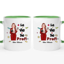 Charger l&#39;image dans la galerie, Enseignante Sac fourre-tout personnalisée, Tote bag Cadeaux pour la fête des enseignants, La vie de prof
