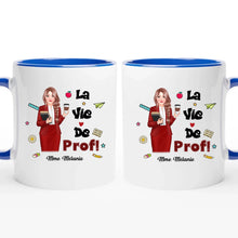 Charger l&#39;image dans la galerie, Enseignante Sac fourre-tout personnalisée, Tote bag Cadeaux pour la fête des enseignants, La vie de prof
