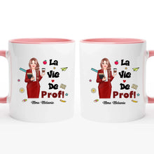 Charger l&#39;image dans la galerie, Enseignante Sac fourre-tout personnalisée, Tote bag Cadeaux pour la fête des enseignants, La vie de prof
