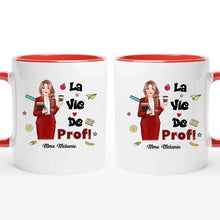 Charger l&#39;image dans la galerie, Enseignante Sac fourre-tout personnalisée, Tote bag Cadeaux pour la fête des enseignants, La vie de prof

