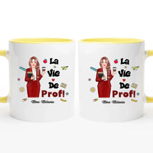 Charger l&#39;image dans la galerie, Enseignante Sac fourre-tout personnalisée, Tote bag Cadeaux pour la fête des enseignants, La vie de prof
