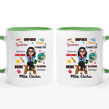 Charger l&#39;image dans la galerie, Enseignante Sac fourre-tout personnalisée, Tote bag Cadeaux pour la fête des enseignants, Enseigner Aimer Inspirer Connecter
