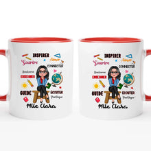 Charger l&#39;image dans la galerie, Enseignante Sac fourre-tout personnalisée, Tote bag Cadeaux pour la fête des enseignants, Enseigner Aimer Inspirer Connecter
