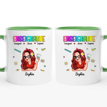 Charger l&#39;image dans la galerie, Enseignante Sac fourre-tout personnalisée, Tote bag Cadeaux pour la fête des enseignants, Enseigner Aimer Inspirer l&#39;été

