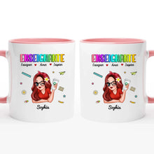 Charger l&#39;image dans la galerie, Enseignante Sac fourre-tout personnalisée, Tote bag Cadeaux pour la fête des enseignants, Enseigner Aimer Inspirer l&#39;été
