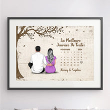 Charger l&#39;image dans la galerie, Calendrier Gobelet personnalisée, Tumbler Cadeaux  pour mari et femme, les couples année ensemble, La Meilleure Journée De Toutes
