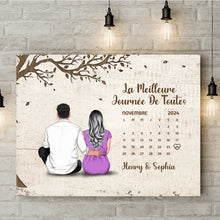 Charger l&#39;image dans la galerie, Calendrier Gobelet personnalisée, Tumbler Cadeaux  pour mari et femme, les couples année ensemble, La Meilleure Journée De Toutes
