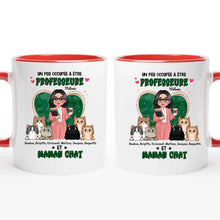 Charger l&#39;image dans la galerie, Professeure Tasse de voyage personnalisée, Gobelet Cadeaux pour enseignants, Un peu occupée à être professeure et maman chat
