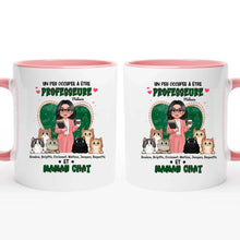 Charger l&#39;image dans la galerie, Professeure Tasse de voyage personnalisée, Gobelet Cadeaux pour enseignants, Un peu occupée à être professeure et maman chat
