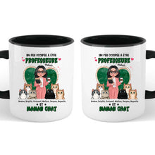 Charger l&#39;image dans la galerie, Professeure Tasse de voyage personnalisée, Gobelet Cadeaux pour enseignants, Un peu occupée à être professeure et maman chat
