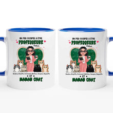 Charger l&#39;image dans la galerie, Professeure Tasse de voyage personnalisée, Gobelet Cadeaux pour enseignants, Un peu occupée à être professeure et maman chat
