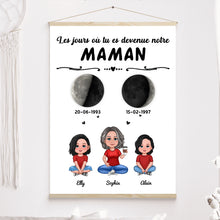 Charger l&#39;image dans la galerie, Phase de Lune Tasse de voyage personnalisée, Gobelet cadeau pour fête des mères, Le jour où tu es devenue ma maman
