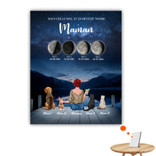 Charger l&#39;image dans la galerie, Phase de Lune Gobelet personnalisé, Tumbler Pour Fête des Mères, TU ES DEVENU NOTRE Maman Chiens, Chats, Lapins
