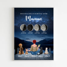 Charger l&#39;image dans la galerie, Phase de Lune Gobelet personnalisé, Tumbler Pour Fête des Mères, TU ES DEVENU NOTRE Maman Chiens, Chats, Lapins
