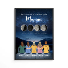 Charger l&#39;image dans la galerie, Mère et Filles et Fils Phase de Lune Gobelet personnalisé noms, Tumbler Fête des Mères, TU ES DEVENU NOTRE Maman
