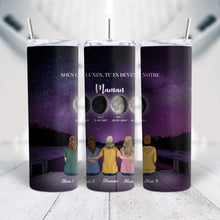 Charger l&#39;image dans la galerie, Mère et Filles et Fils Phase de Lune Gobelet personnalisé noms, Tumbler Fête des Mères, TU ES DEVENU NOTRE Maman
