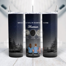 Charger l&#39;image dans la galerie, Phase de Lune Gobelet personnalisé, Tumbler Fête des Mères pour Maman, TU ES DEVENU NOTRE Maman
