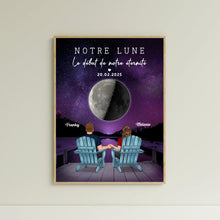 Charger l&#39;image dans la galerie, Phase de lune et message Gobelet personnalisée, Tumbler Saint-Valentin pour couple, de mariage, Notre lune
