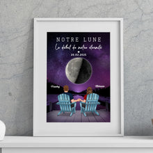 Charger l&#39;image dans la galerie, Phase de lune et message Gobelet personnalisée, Tumbler Saint-Valentin pour couple, de mariage, Notre lune
