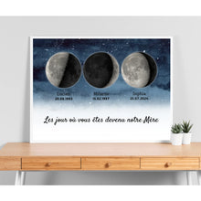Charger l&#39;image dans la galerie, Phase de Lune Gobelet personnalisé, Tumbler Cadeaux pour maman, Fête des Mères, Le jour où vous êtes devenu notre Mère
