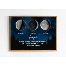 Charger l&#39;image dans la galerie, Phase de Lune Gobelet personnalisé, Tumbler Fête des pères Cadeaux pour papa, Le jour où vous êtes devenu notre père
