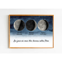 Charger l&#39;image dans la galerie, Phase de Lune Gobelet personnalisé, Tumbler Cadeaux pour papa, Fête des pères, Le jour où vous êtes devenu notre père
