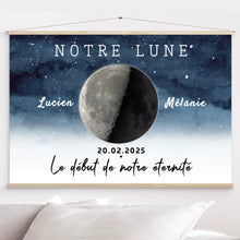 Charger l&#39;image dans la galerie, Phase de Lune Gobelet personnalisé noms, Saint-Valentin Cadeaux pour couple, Épouse et mari, Le début de notre éternité
