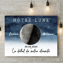 Charger l&#39;image dans la galerie, Phase de Lune Gobelet personnalisé noms, Saint-Valentin Cadeaux pour couple, Épouse et mari, Le début de notre éternité
