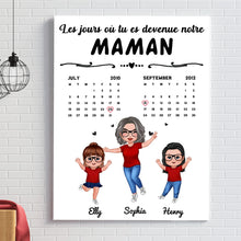 Charger l&#39;image dans la galerie, Date d&#39;anniversaire Tasse de voyage personnalisée, Tumbler fête des mères, Le jour où tu es devenue ma maman
